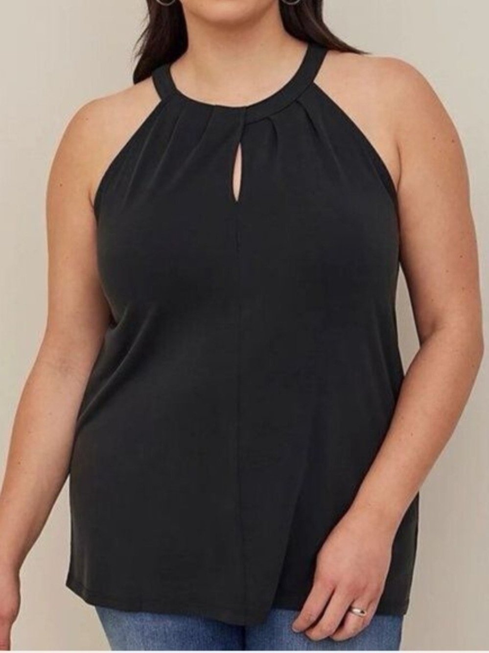 Torrid Black Twist-Front Tank Top 00